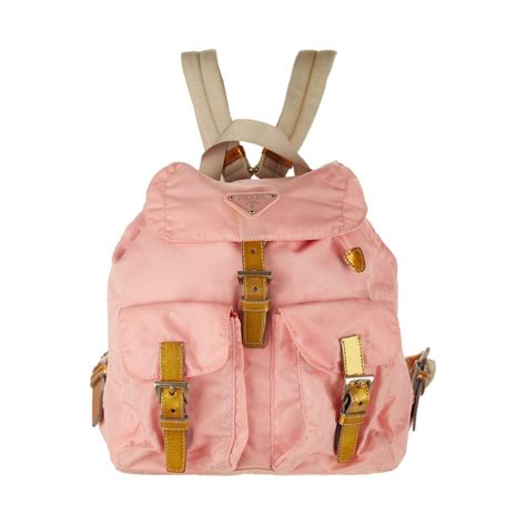 prada pink backpack|prada nylon backpack large.